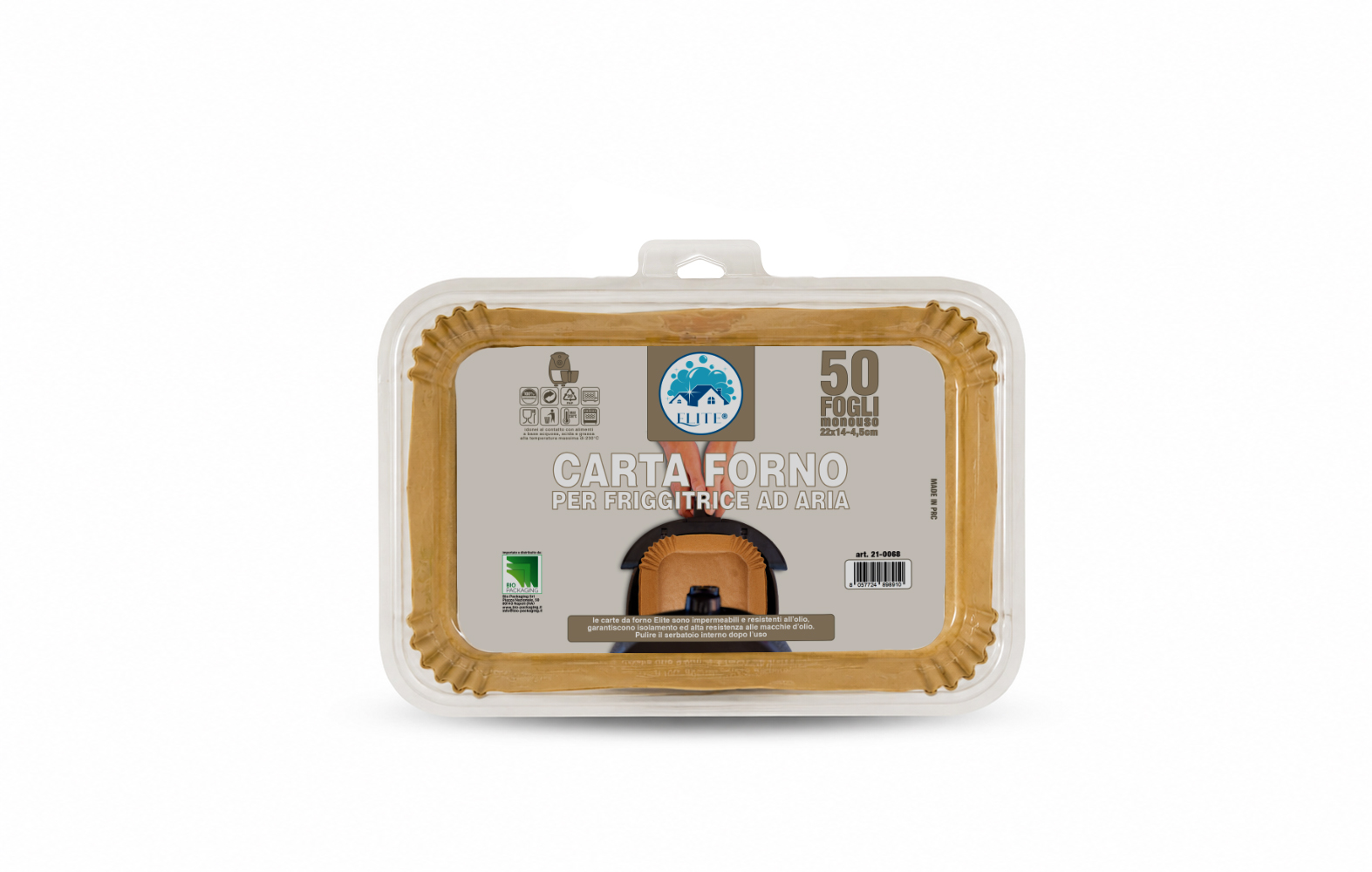Immagine Carta forno rettangolare 22x14x4,5 cm conf. 50 pz