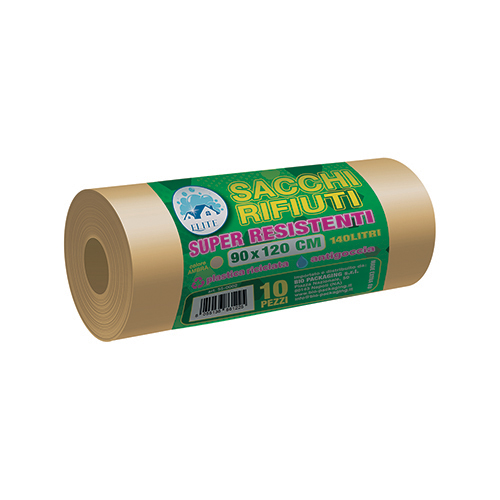 Immagine Sacchi rifiuti ambra 90x120 cm 140 lt 600 gr