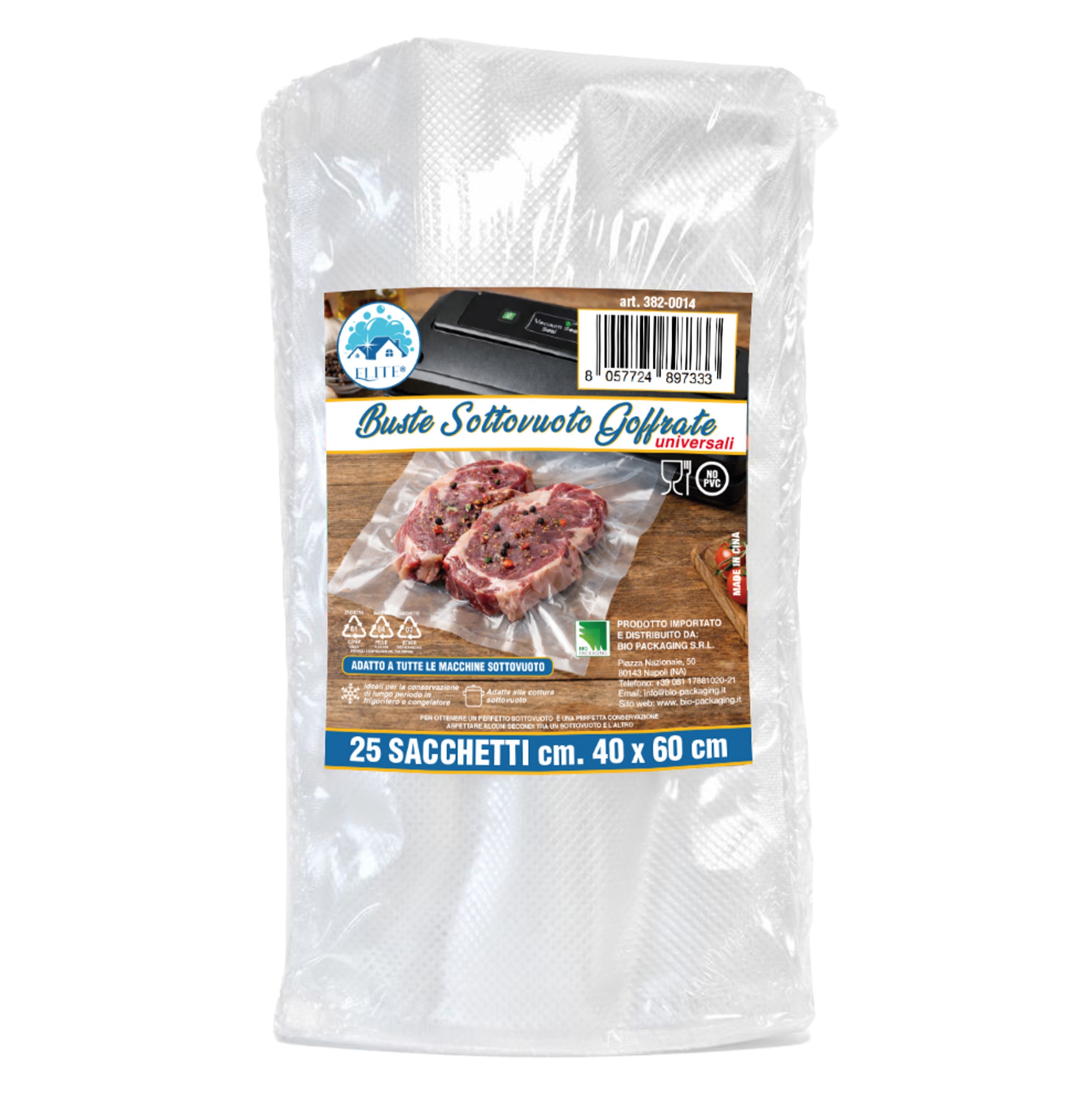 Immagine Sacchetti sottovuoto goffrati 40x60 cm - 25 pz