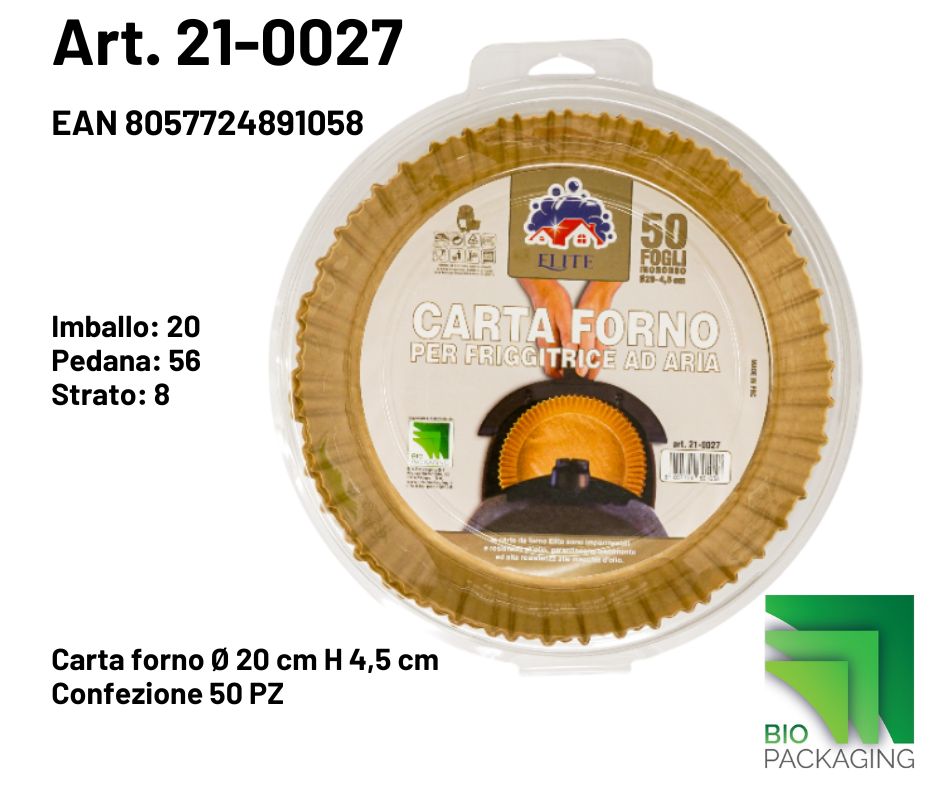Immagine Carta forno per friggitrice ad aria Ø 20 cm