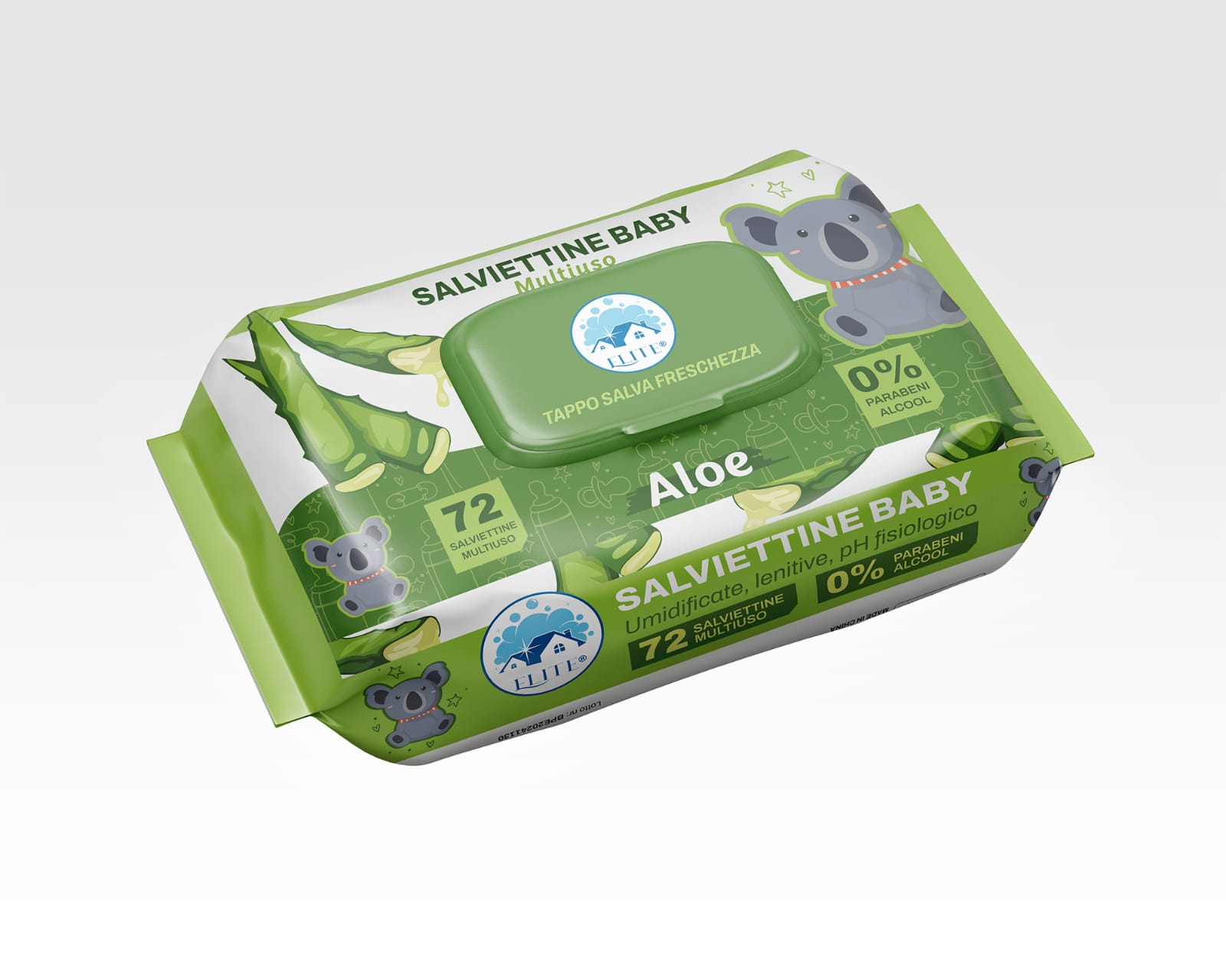 Immagine Salviettine multisuo detergenti aloe conf. 72 pz