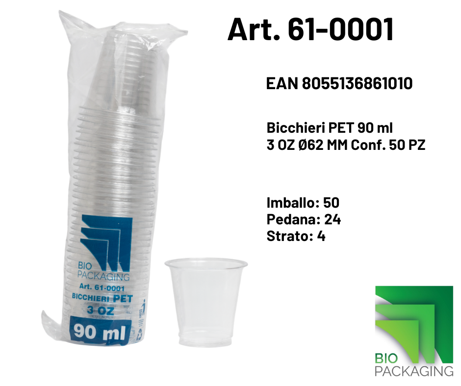 Immagine Bicchieri pet 90ml/3oz