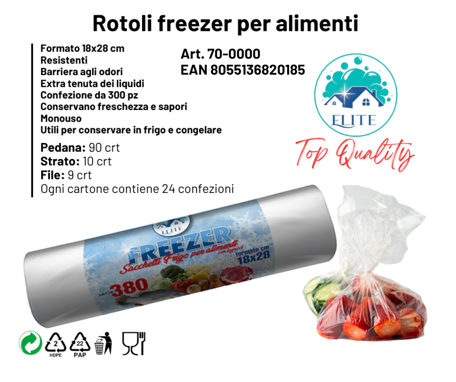 Immagine Sacchetti freezer serie 380formato 18*28 ( 300pz)