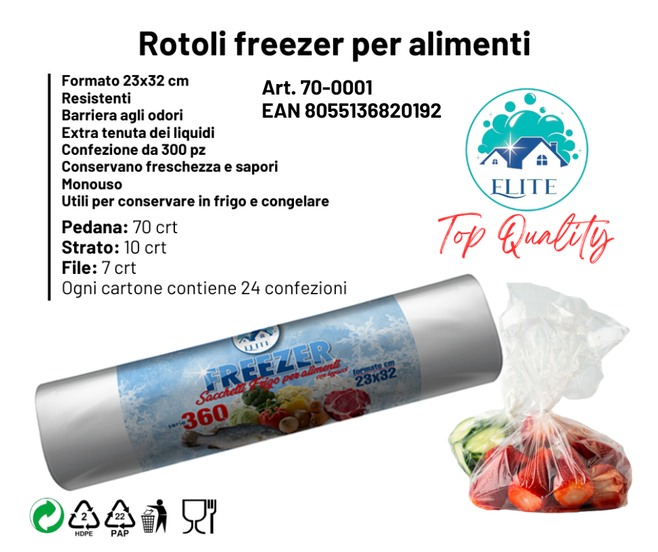 Immagine Sacchetti freezer serie 360formato 22*32 (300pz)