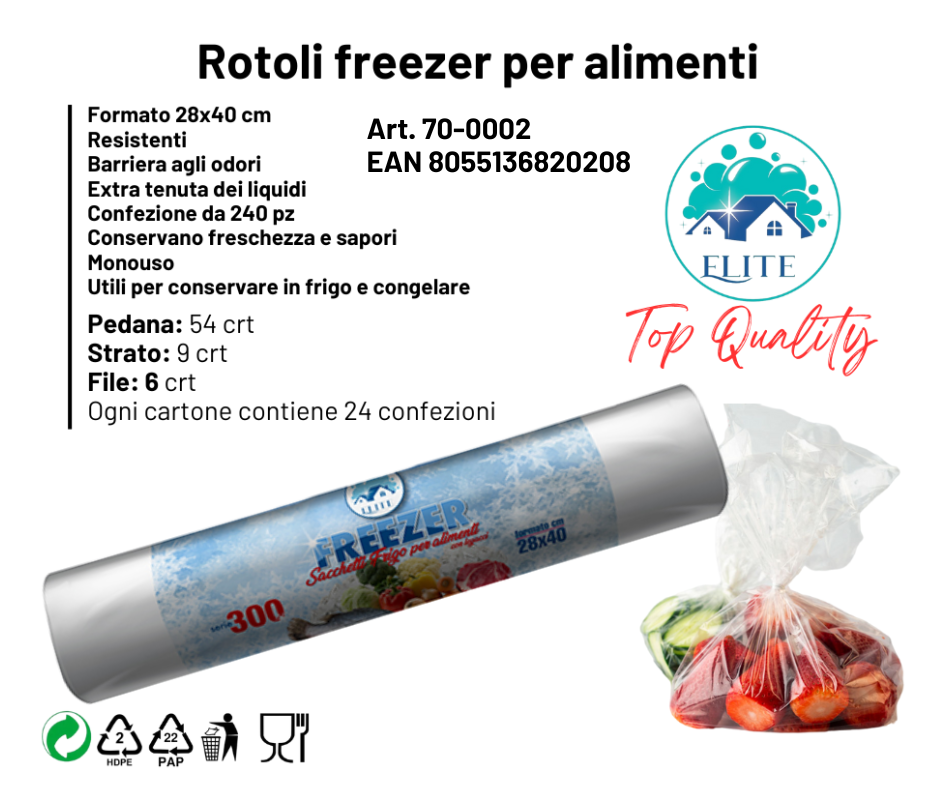 Immagine Sacchetti freezer serie 300formato 28*40 (240pz)