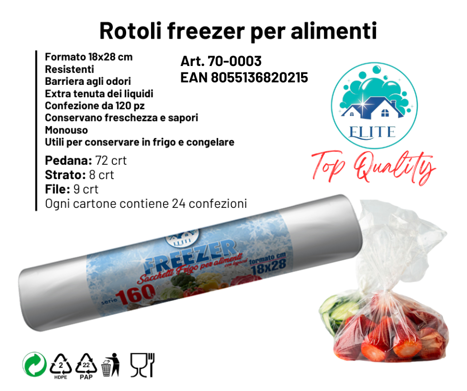 Immagine Sacchetti freezer serie 160formato 18*28 (120pz)