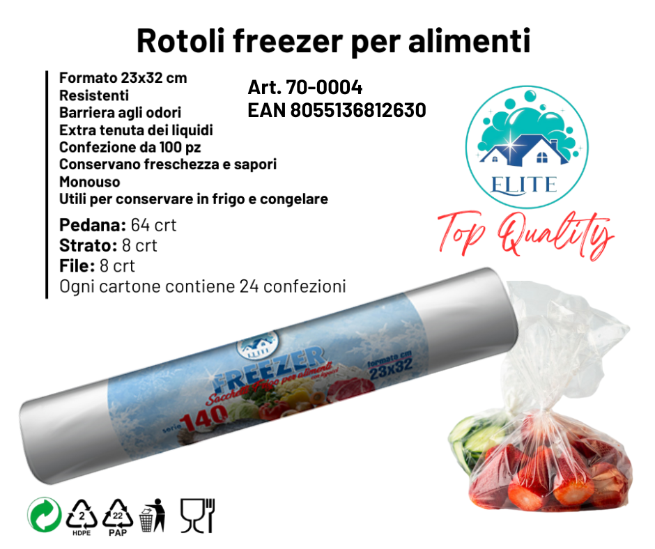 Immagine Sacchetti freezer serie 140formato 22*32 (100pz)
