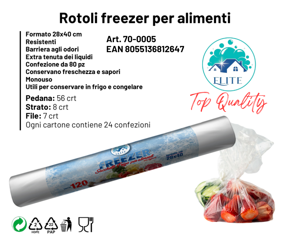 Immagine Sacchetti freezer serie 120formato 28*40 (80pz)