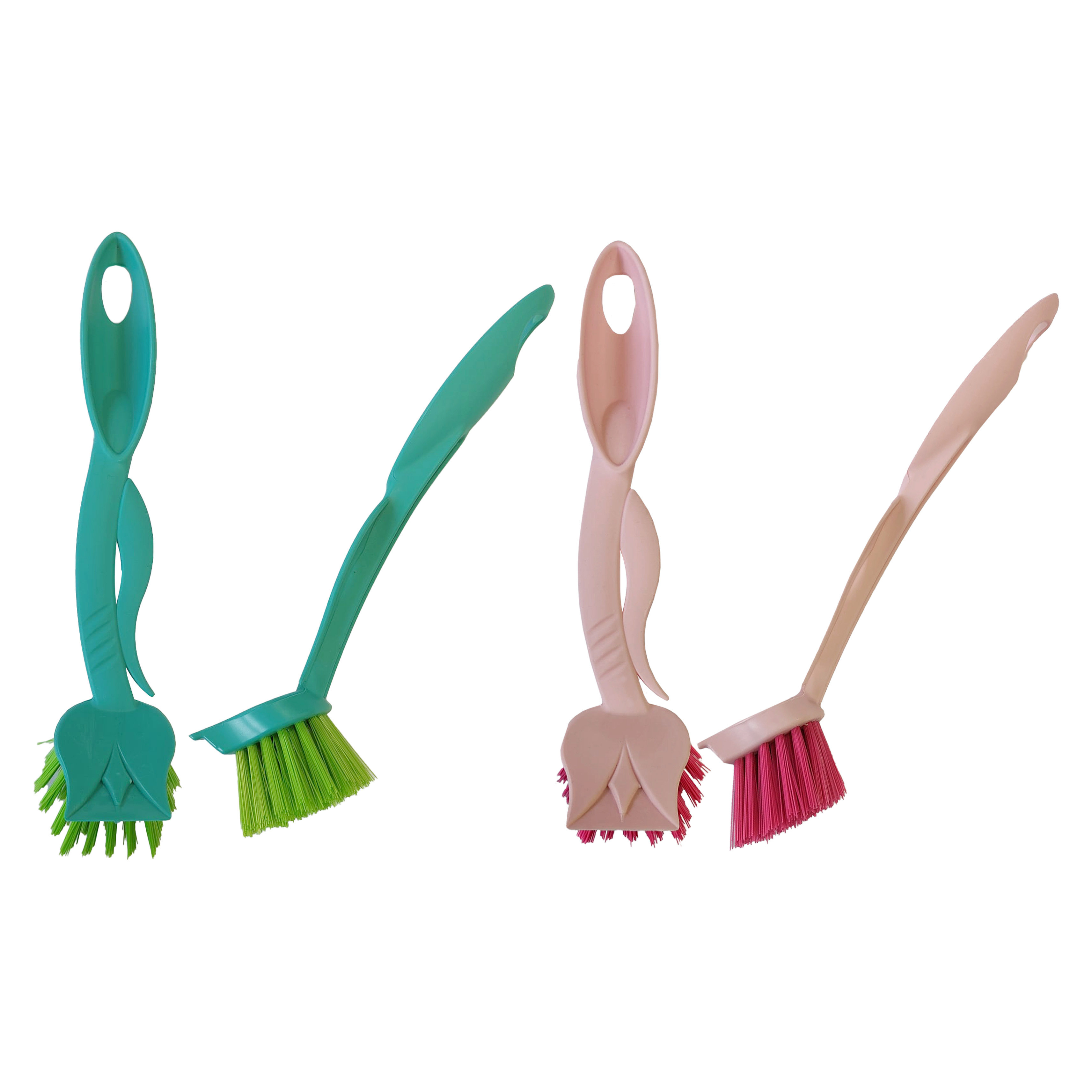 Immagine Spazzola verde tiffany/rosa confetto