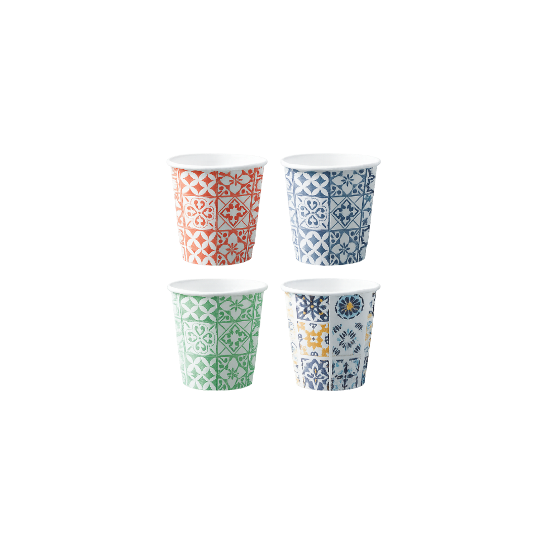 Immagine Bicchieri carta 75 ml maioliche conf. 50 pz