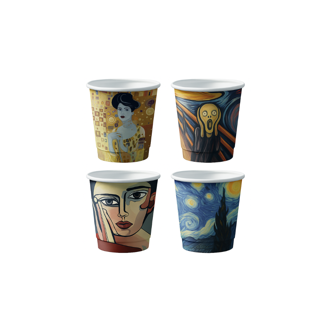 Immagine Bicchieri carta 180 ml dec.arte conf. 50 pz