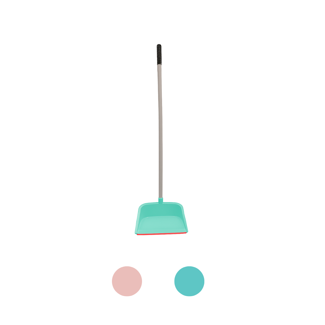 Immagine Paletta bordo gomma asta fissa verde tiffany/rosa pastello