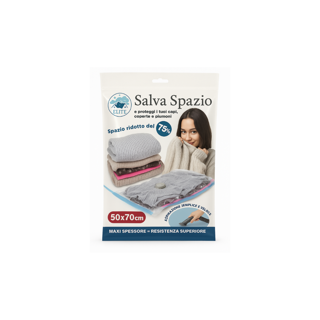 Immagine Sacchetto salvaspazio 50x70cm pet+pe