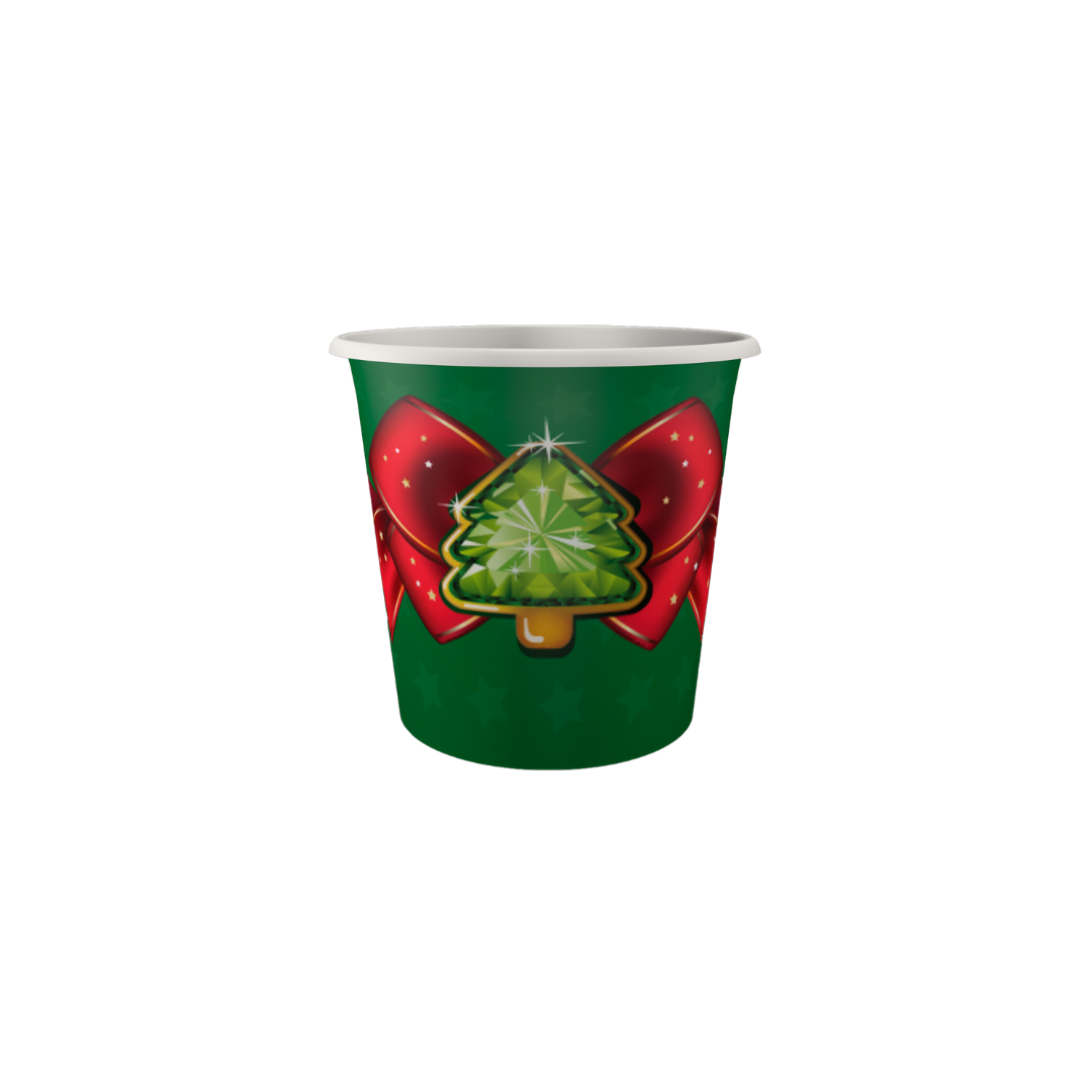 Immagine Bicchieri carta 75 ml dec. fiocco conf.50 pz