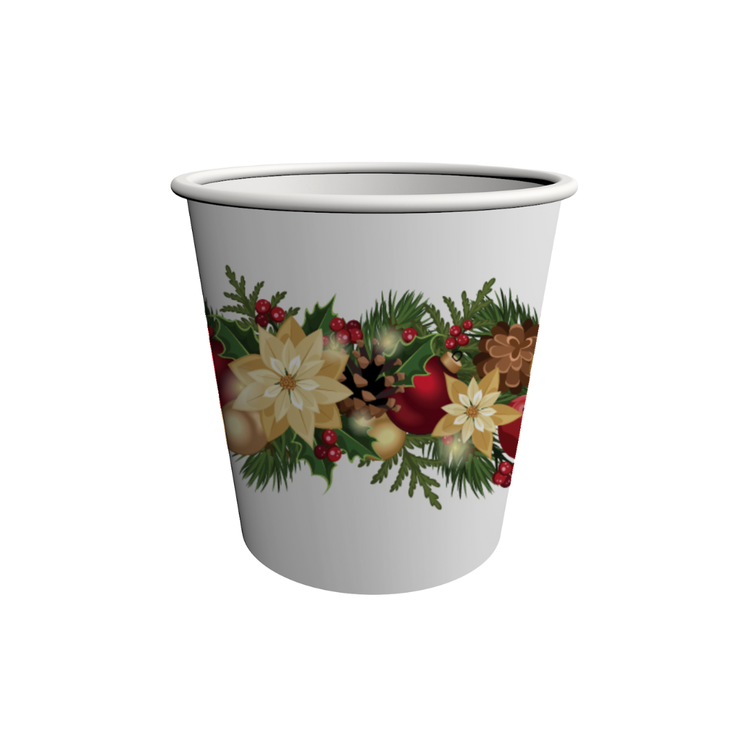 Immagine Bicchieri carta 180 dec. ghirlanda conf.50 pz