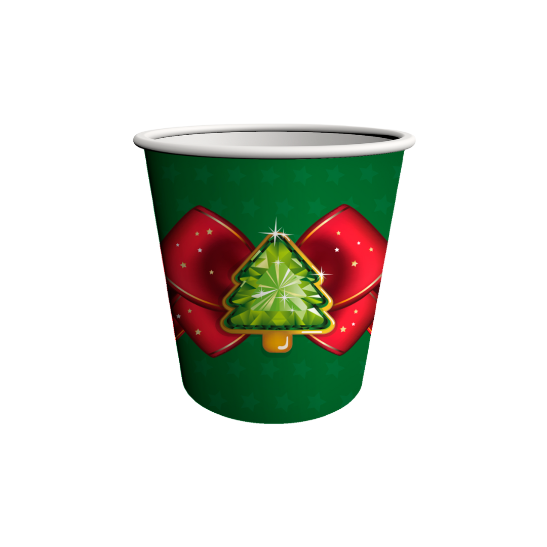 Immagine Bicchieri carta 180 dec. fiocco conf.50 pz