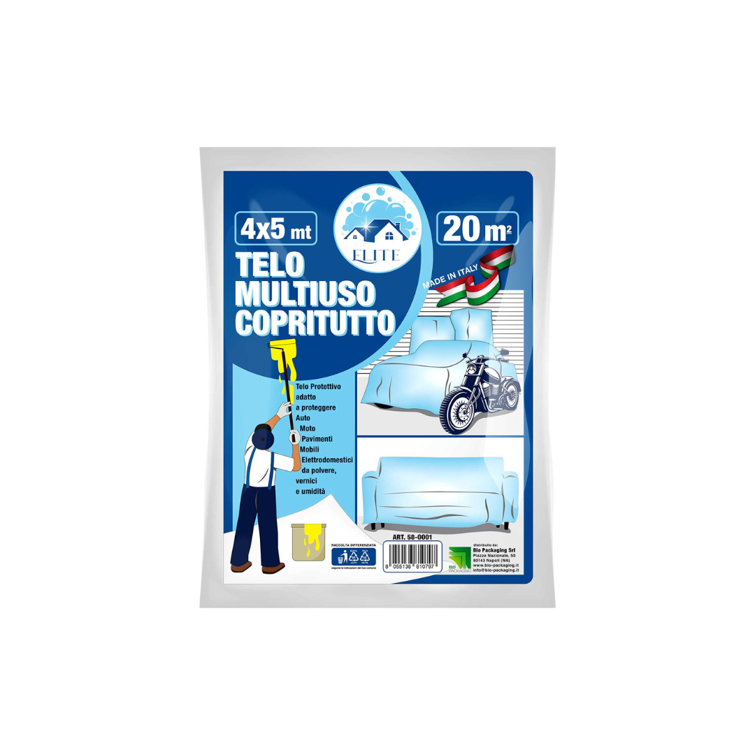 Immagine Telo copritutto trasparente 4x5 mt