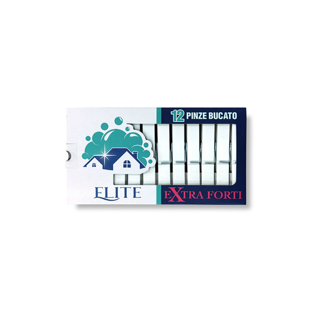 Immagine Pinze bucato extra forti elite bianche conf. 12 pz