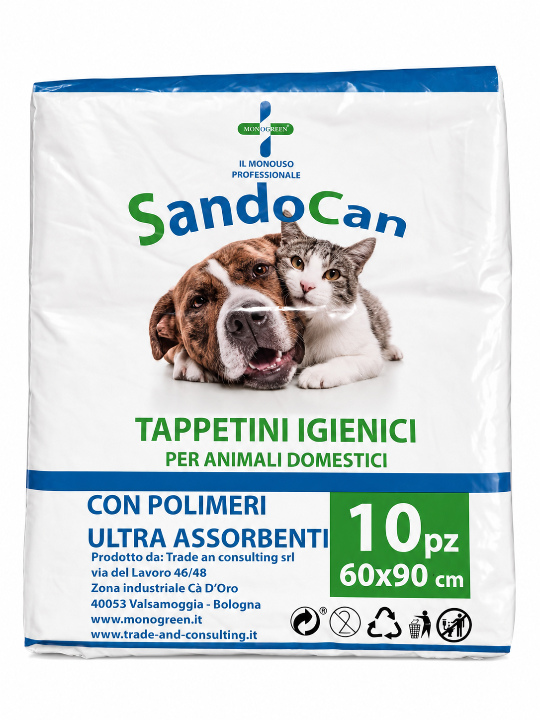 Immagine Tappetini igienici per animali domestici 60x90 cm conf. 10 pz