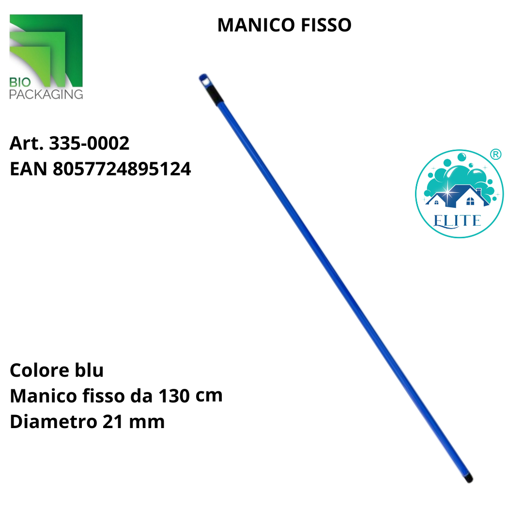 Immagine Manico fisso cm 130 * 21mm blu